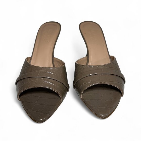 Malone Souliers Women's Julia Taupe Slip-On Heeled Sandals 38.5 NWT - Picture 3 of 14